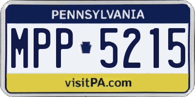 PA license plate MPP5215