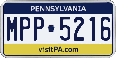 PA license plate MPP5216