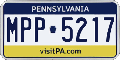 PA license plate MPP5217