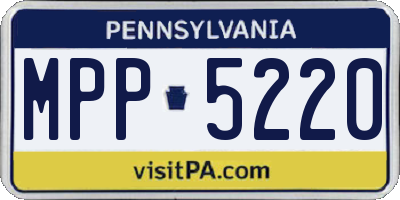 PA license plate MPP5220