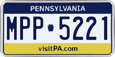 PA license plate MPP5221