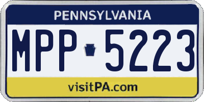 PA license plate MPP5223