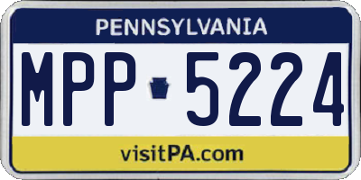 PA license plate MPP5224