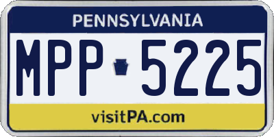 PA license plate MPP5225