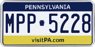 PA license plate MPP5228