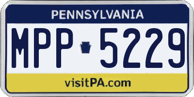 PA license plate MPP5229