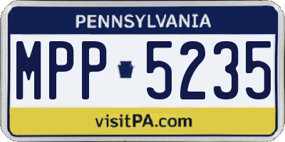 PA license plate MPP5235
