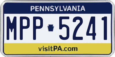 PA license plate MPP5241