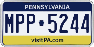 PA license plate MPP5244