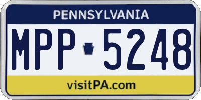 PA license plate MPP5248