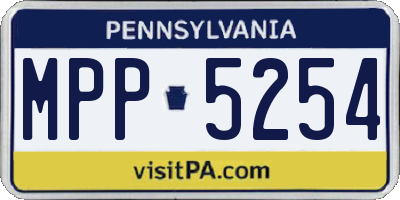 PA license plate MPP5254