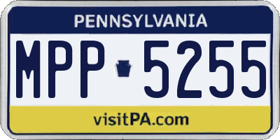PA license plate MPP5255