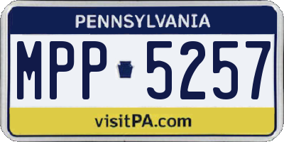 PA license plate MPP5257