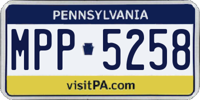 PA license plate MPP5258