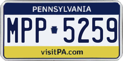 PA license plate MPP5259