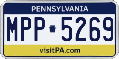 PA license plate MPP5269