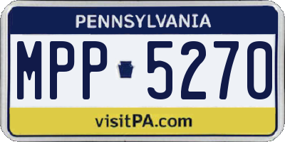 PA license plate MPP5270