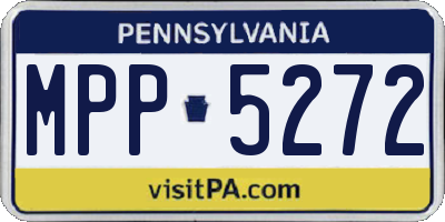 PA license plate MPP5272