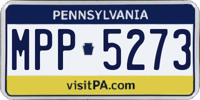 PA license plate MPP5273
