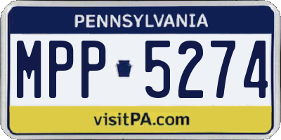 PA license plate MPP5274