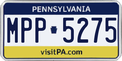 PA license plate MPP5275