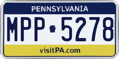 PA license plate MPP5278