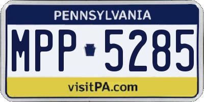 PA license plate MPP5285
