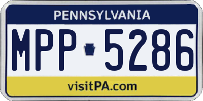 PA license plate MPP5286