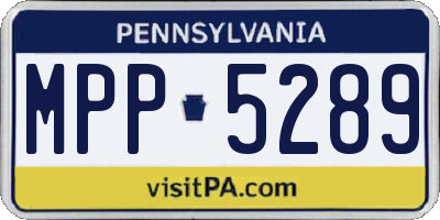 PA license plate MPP5289