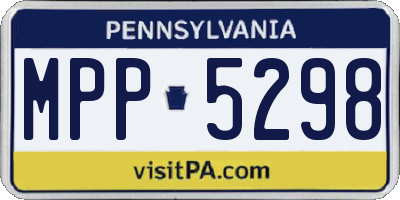 PA license plate MPP5298