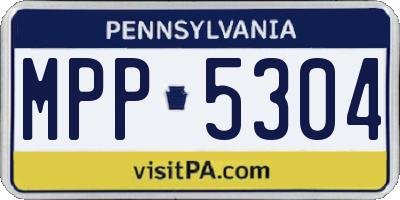 PA license plate MPP5304