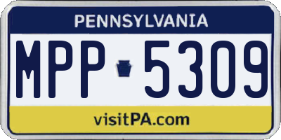 PA license plate MPP5309
