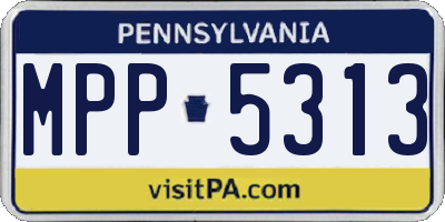PA license plate MPP5313