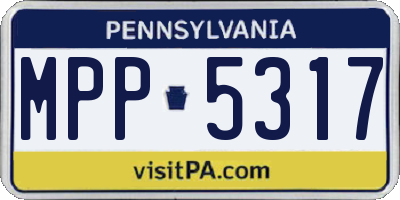 PA license plate MPP5317