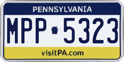 PA license plate MPP5323
