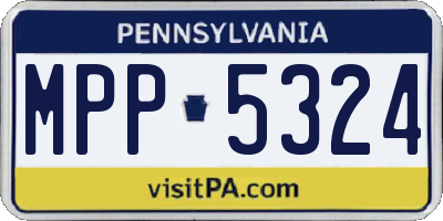 PA license plate MPP5324