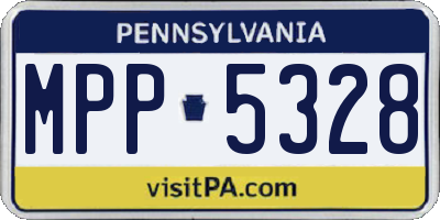 PA license plate MPP5328