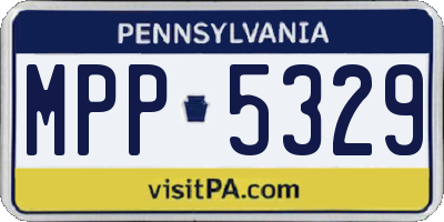 PA license plate MPP5329