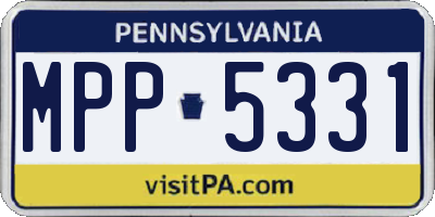 PA license plate MPP5331