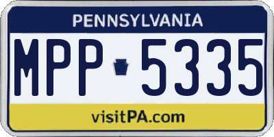 PA license plate MPP5335