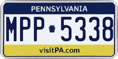 PA license plate MPP5338