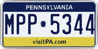 PA license plate MPP5344