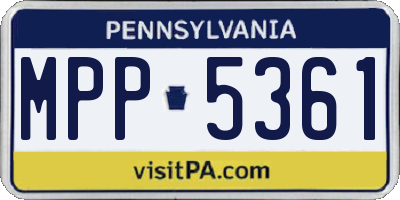 PA license plate MPP5361