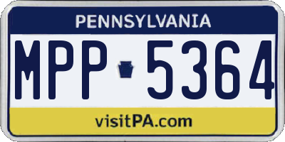 PA license plate MPP5364