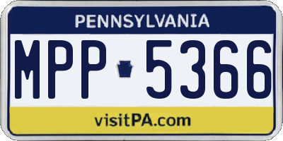 PA license plate MPP5366