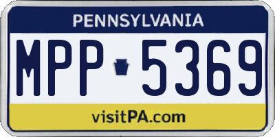 PA license plate MPP5369