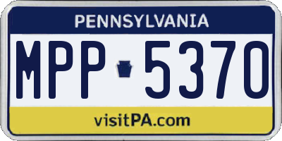 PA license plate MPP5370