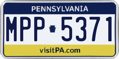 PA license plate MPP5371