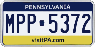 PA license plate MPP5372