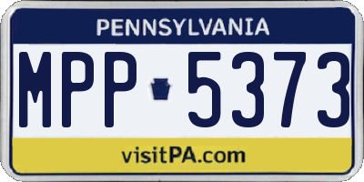 PA license plate MPP5373